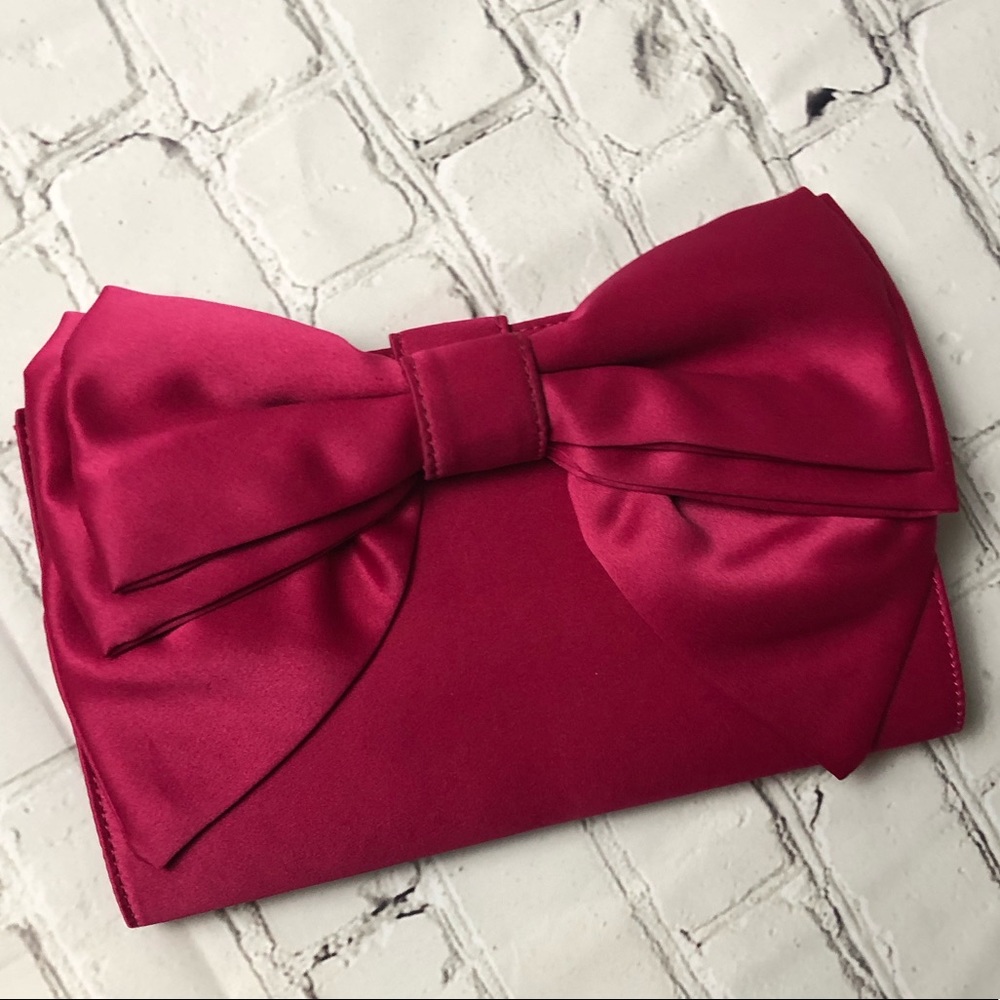 J Crew Collection Clutch, pink bow